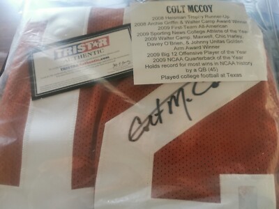 Colt McCoy Signiertes Jersey mit Tristar Zertifikat