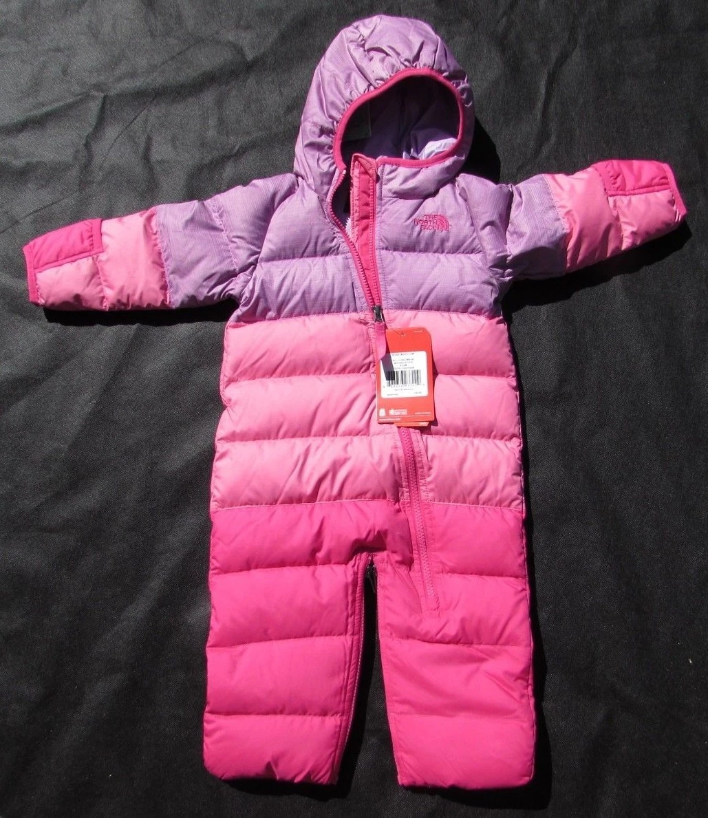 The North Face snow suit PRAM baby pre Sz 0 3 months Pink purple