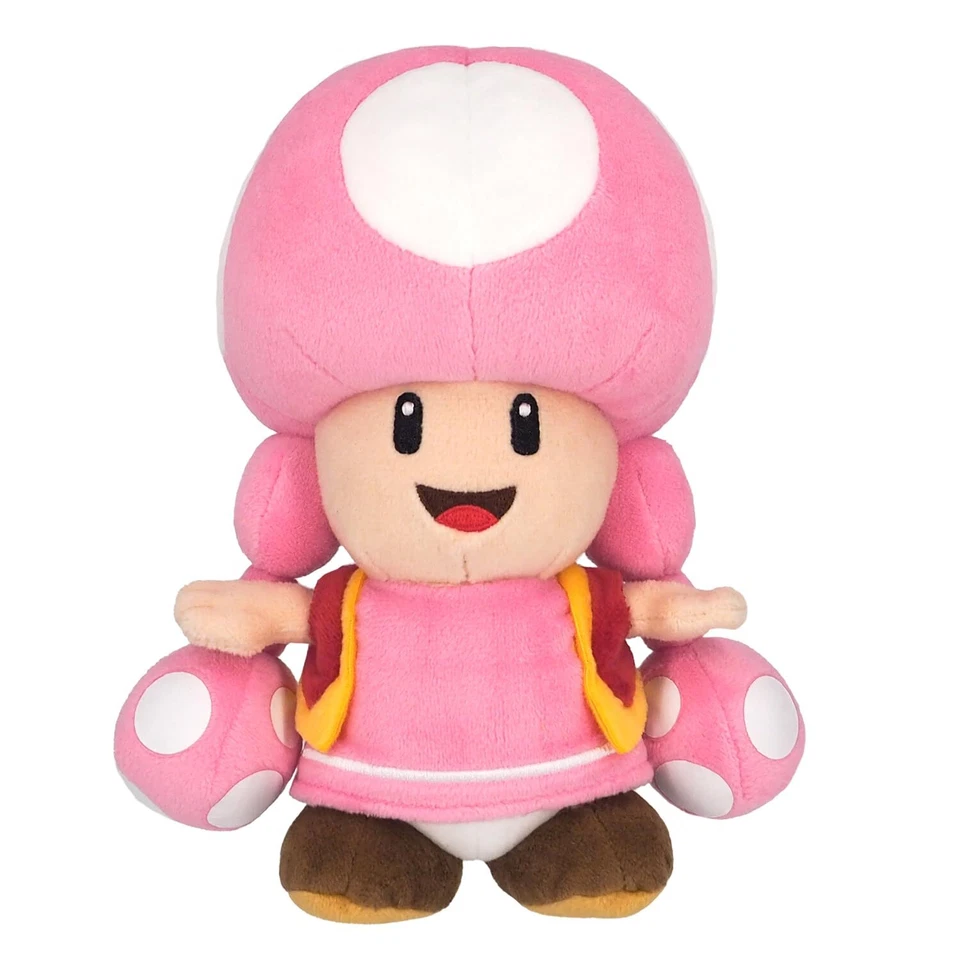 Juguete de peluche Super Mario Toadette 7,5 pulgadas suave y tierno figura coleccionable Foto 2 de 4
