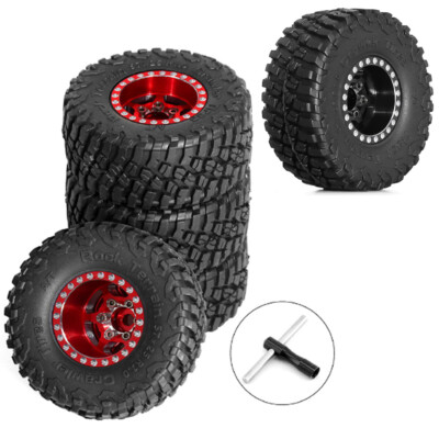 1.0'' Beadlock Räder Naben Felgen Reifen für 1/18 TRX4M SCX24 FMS RC Crawler Auto