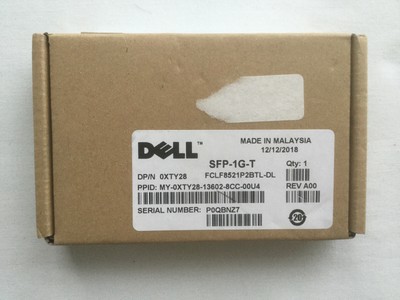 NEW Dell SFP-1G-T 1000BASE-T SFP Copper RJ-45 XTY28 FCLF8521P2BTL-DL w//60Days