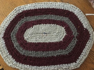T Shirt Crocheted Oval Rug New 26 X 19 Bath Bed School Floor