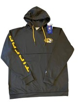 NWT University of Missouri Tigers Hoodie Mens L Black Hooded Sweatshirt NCAA