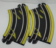MICRO SCALETRIX HO SLOT CAR 2 PIECES OF CURVE TRACK FROM JUSTICE LEAGUE SET LOT 