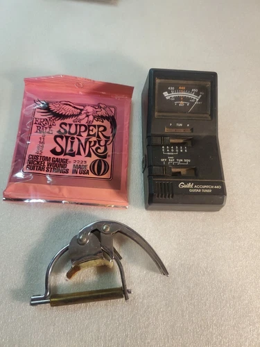 Box Lot of Used & Vintage Guitar Parts...Tuners, Nuts Bridge,Saddles,Plates,etc