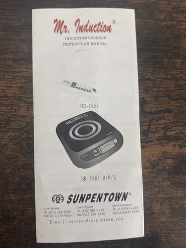 Mr. Induction Portable Induction Cooktop SR-1881S Silver - Picture 13 of 15