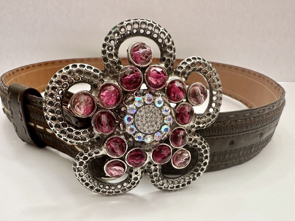 Viviane Guenoun Belt & Interchangeable Ornate Belt Buckle 