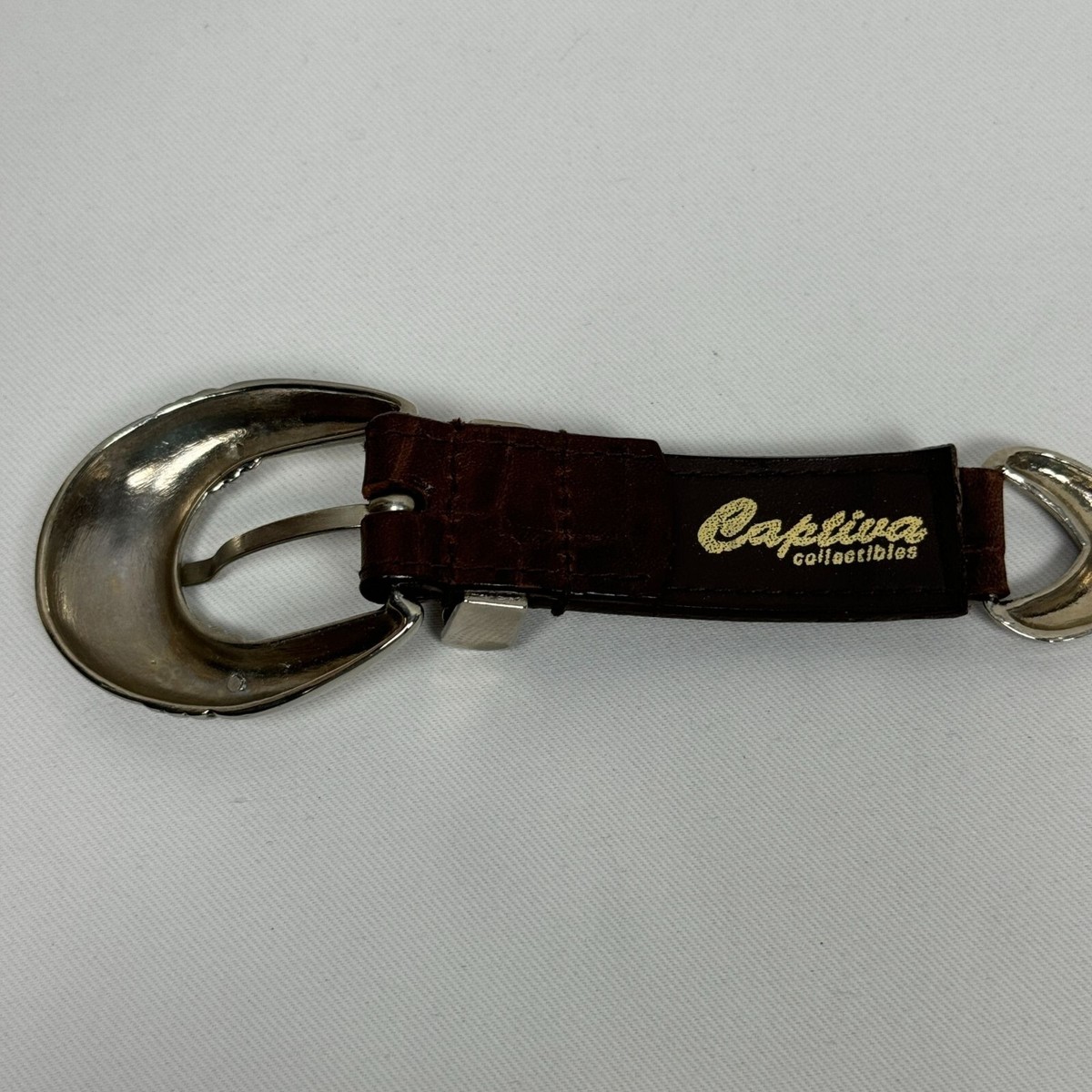 Captiva collectables belt Vtg Captiva Collectible Silver Leather Belt with Gold  main image 4