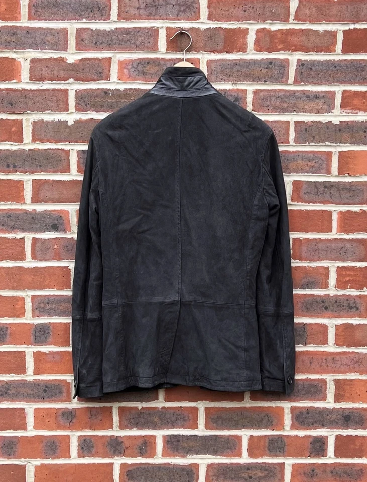 All Saints Mens YURA Suede Jacket XS Blazer Military AllSaints Leather Biker - Image 3 of 4