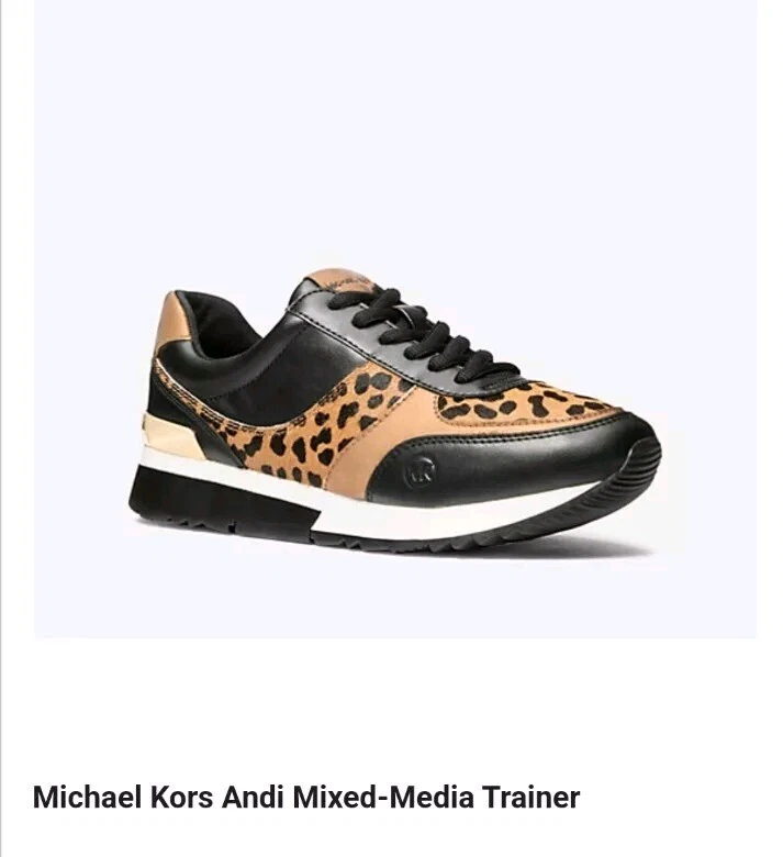 NWB-7.5 MUJER MICHAEL KORS ANDI ENTRENADOR DE MEDIOS MIXTOS TALLA CIERVO PRECIO DE VENTA SUGERIDO POR EL FABRICANTE MÚLTIPLE-$245 Foto 2 de 4