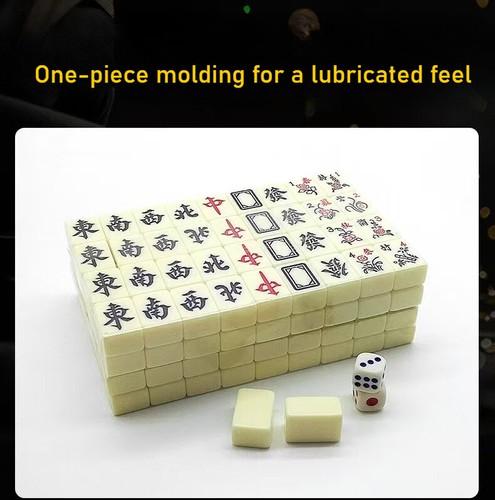 Portable Chinese Mahjong Set 144 Tiles NEW IN BOX Classic Travel Party Game Kit - Picture 6 of 14