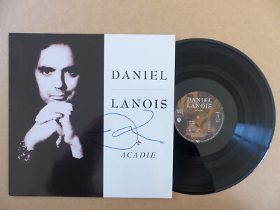 DANIEL LANOIS signed autograph signed on ''ACADIE'' vinyl record LP