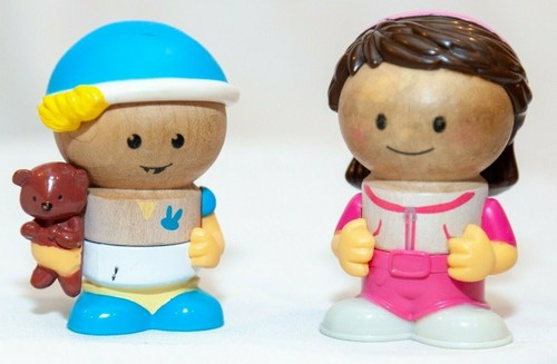 2 Learning Curve Play Town Wooden Girl and Baby Boy Replacement Figures - Picture 2 of 8