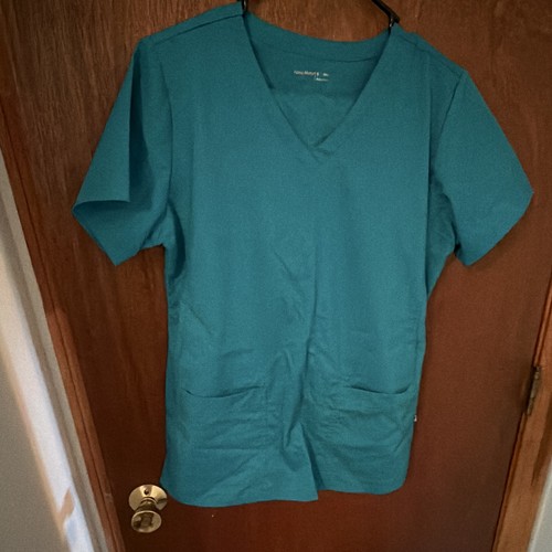 WonderWink Women’s Teal Solid Medical Scrub Set V-Neck Top & Pants