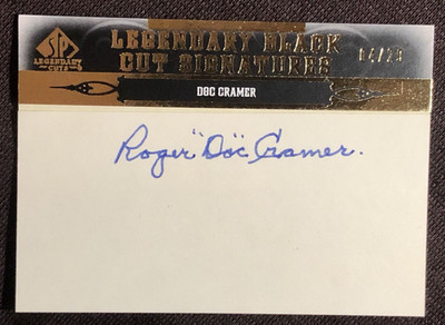 2011 Upper Deck SP Legendary Cuts Roger Doc Cramer  OS-DC Cut Signature 04/29