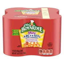 Chef Boyardee Mini ABC's and 123's with Meatballs, 15 15 Ounce (Pack of 4) 