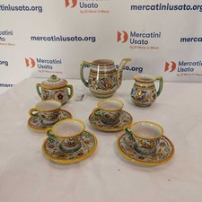 Servizio Caffè Vintage Grazia De Ruta per 4 Persone Decori a Grottesce Anni 80