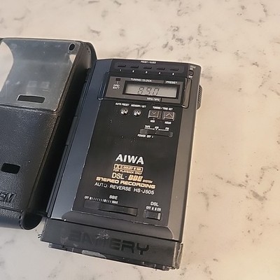 Vintage Aiwa HS-J505 Black Portable Cassette Player & Recorder