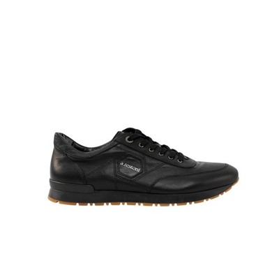 750$ TESTONI Black Sport Sneaker Shoes Calf Rubber Sole 8 UK  / 9 US / 42 IT