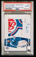 2022 National Treasures Curtis Terry Material Signature Holo Silver Auto /10 PSA
