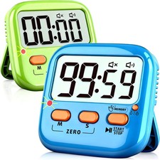 2 Pack Digital Timer for Kids, Magnetic Kitchen Timers for Cooking, Egg, Teacher