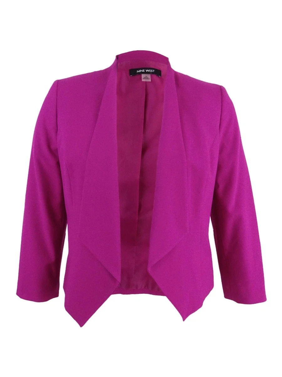 Nine West Women's Plus Size Star-Collar Blazer