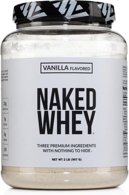 NAKED Whey Vanilla Protein Powder - Only 3 Ingredients - Grass Fed 2 LB