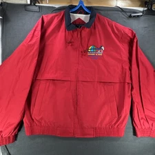 Vintage Walt Disney World Staff Cast Member Marathon Windbreaker Jacket 2002 Lrg