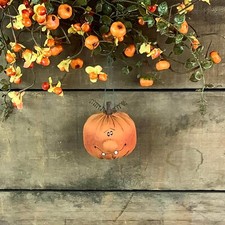 NEW Fabric Jasper Pumpkin Ornament Honey  Me Country Plush Fall Halloween