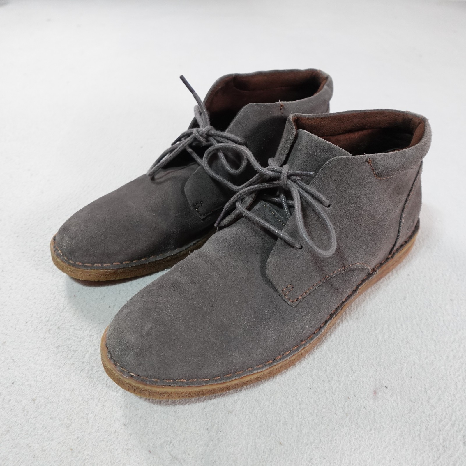 SAOLA Born Shoes Uomo Taglia 9 5 M Grigio Scamosciato Chukka Stivali Suola Crepe Comodi Casual