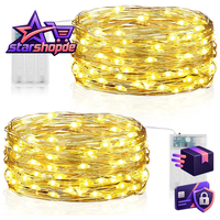 Lichterkette LED 50Er 5M Batterie Timer Kupferdraht FüR Weihnachten Party