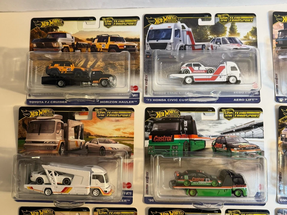 Hot Wheels Team Transport lote de 9 Plymouth Cuda Honda Accord Civic Mercedes + Foto 2 de 4