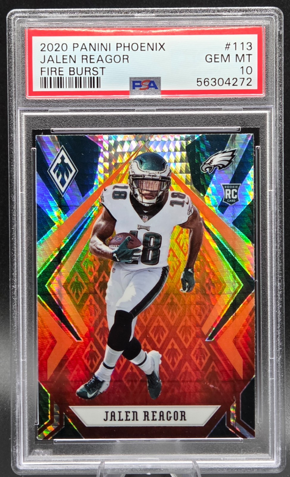 2020 Phoenix JALEN REAGOR Fire Burst Refractive Rookie Card PSA 10 Gem Mint view 1