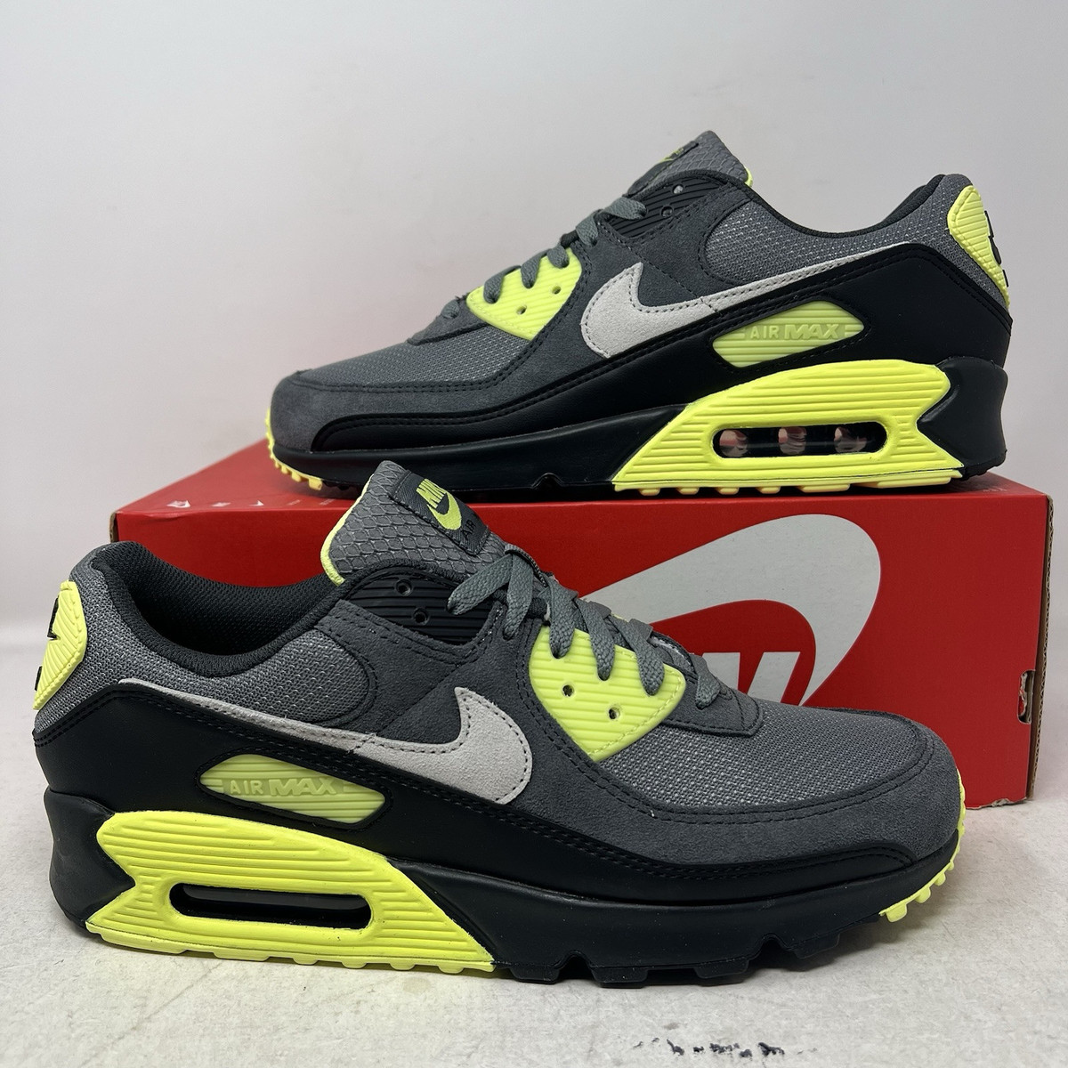 Nike Air Max 90 Smoke Grey Lemon Twist Yellow Men's Shoes Nike Air Max 90 Smoke Grey Lemon Twist Yellow Men's Shoes
