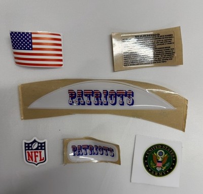 Patriots Revo  Full Size Football Helmet bumper Set With Extras !