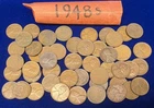 1948 S LINCOLN CENT ROLL 50 COINS
