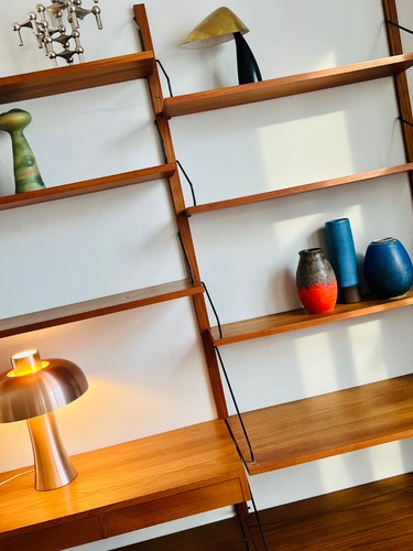 60er MODULARES SYSTEM Teak Cadovius Royal Wandregal Wall shelf Cado 195x162 - Bild 12 von 12
