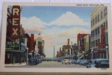 Eighth Street Downtown Sheboygan Wisconsin Postcard Old Vintage Card View Postal
