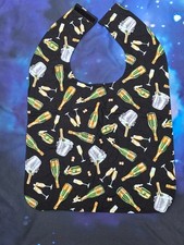 Handmade Adult Special Needs bib quilted champagne alcohol bottles