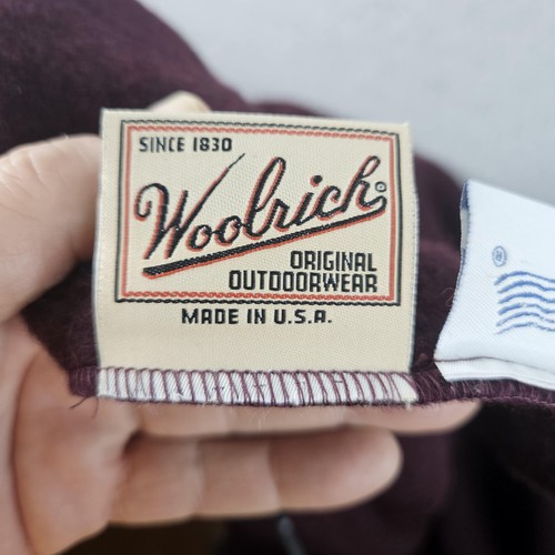 Vintage Woolrich Wool Blanket Made in USA USPS Winged Wheel Embroidered Burgundy - Picture 7 of 10