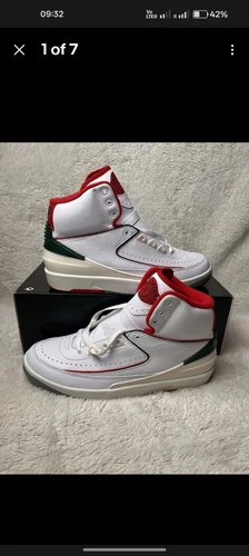 Air Jordan 2 Retro Bianco Rosso Vela