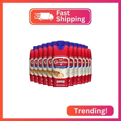 Carnation NESTLE Evaporated Milk 17oz Tetra Carton, 204 Fl Oz, (Pack of 12)