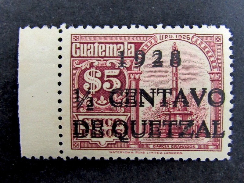 nystamps Guatemala Stamp Double Error Mint OG NH €100 U19y2276