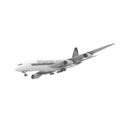 1/120 A380 Singapore Air Civil Airliner Paper Plane Model Aircraft Unassembled d