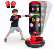 Punching Bag for Kids, Boxing Set with Scoring, Light, Music, 4 Game Modes