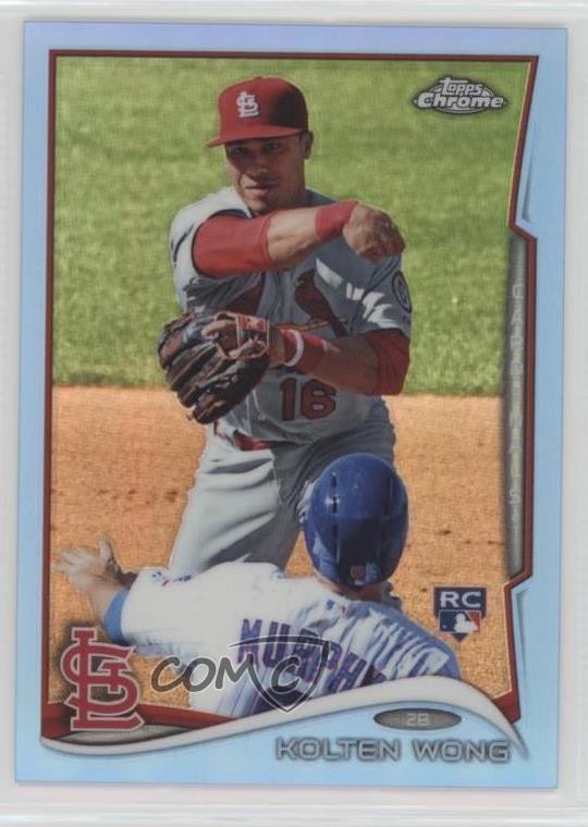 2014 Topps Chrome Blue Refractor 197/199 Kolten Wong #188 8k4