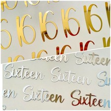 All Colours 16 Sixteen 16th Cupcake Cake Toppers Age Number Birthday