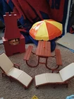 Vintage Mattel 1983 Barbie Backyard BBQ Set