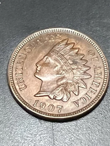 1907 Indian Head Cent Red & Brown UNC Original Toning ** Lot~BT ~01**