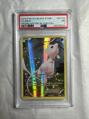 2016 P.M. XY Black Star FA/MEW #XY110 Promo-Mythical P.M. Collection PSA 7